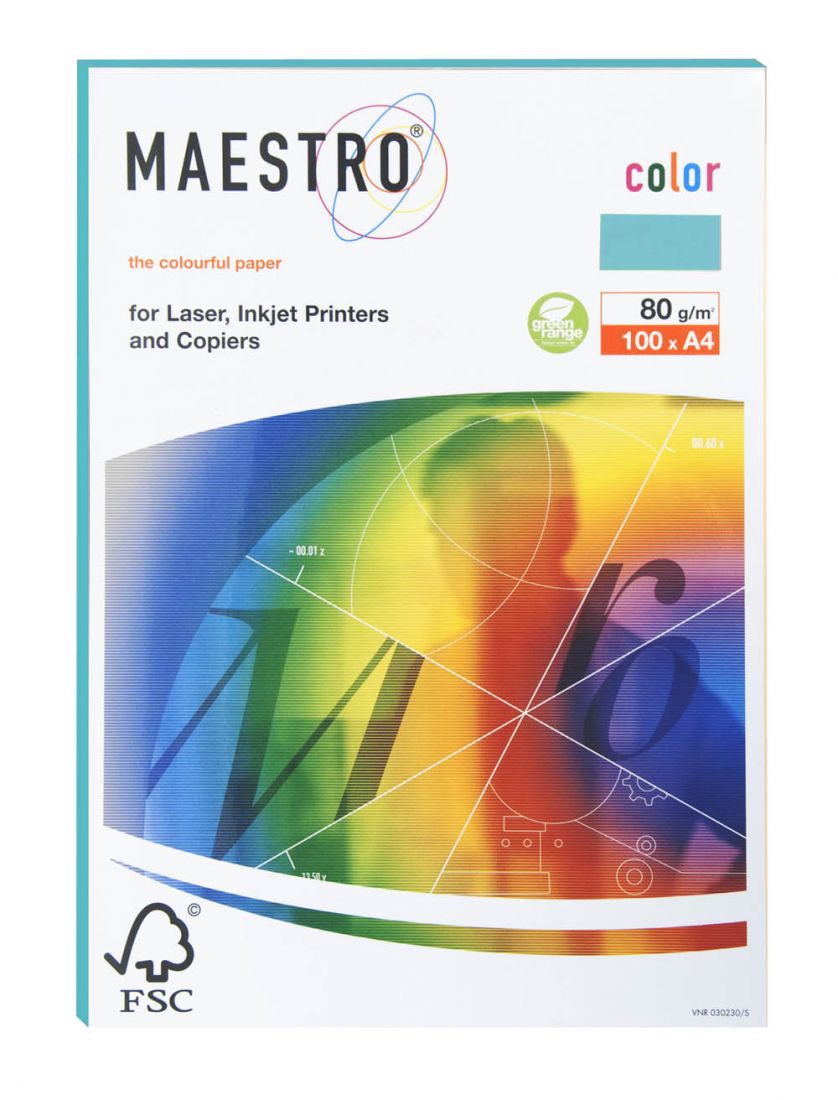 Бумага Mondi MAESTRO COLOR, светло-синяя, А4, 100 листов, арт. AB48 -  Художественные товары.Кисти,Канцелярские товары, Хобби,Бумажная продукция,  Школьные товары,Товары для детского творчества, Праздничная продукция