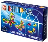 Краски Луч ВИТРАЖ, 6 цветов, светящиеся в темноте, арт. 23С1452-08