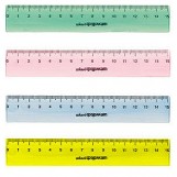 Линейка цветная schoolФормат, прозрачная, 15 см, ассорти, арт. 08.11.01.