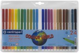 Фломастеры Centropen COLOUR WORLD, 24 цвета, 1,5 мм, треугольная зона захвата, арт. 7550/24ТР