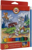 Карандаши Koh-i-Noor TOM&amp;JERRY, 36 цветов, арт. 3655036023KS