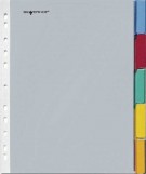 Разделитель пластиковый Silwerhof CLASSIC, 5 цветов, А5, арт. 384007