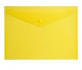 Папка-конверт на кнопке inФОРМАТ, А4, желтая, арт. PK6518Y